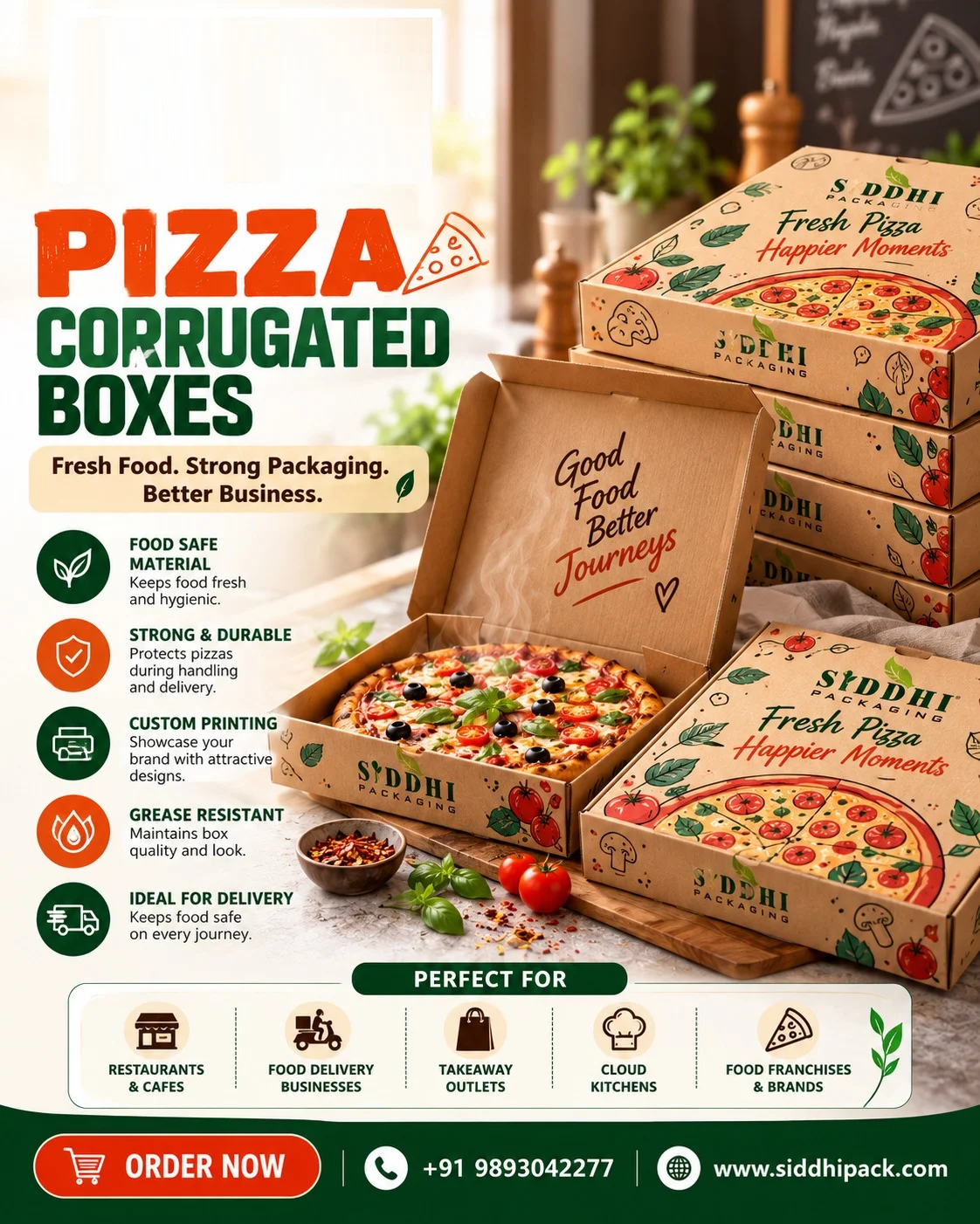Pizza Corrugated Boxes in Indore: Packaging from Kitchen to Customer